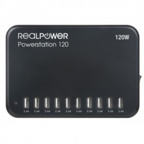 RealPower Power Station 120, Intérieure, Secteur, Noir