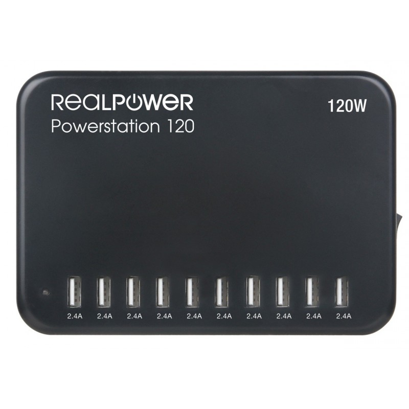 RealPower Power Station 120, Intérieure, Secteur, Noir