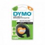 Dymo LetraTag® étiquettes thermocollantes - 12mm x 2m, Noir sur blanc, Nylon, Belgique, DYMO, LetraTag 100T, LetraTag 100H, 1,2 cm