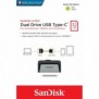 SanDisk Ultra Dual Drive USB Type-C, 32 Go, USB Type-A USB Type-C, 3.2 Gen 1 3.1 Gen 1, 150 Mos, Slide, Noir, Argent