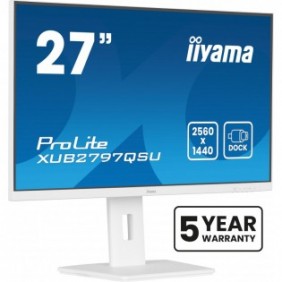 Iiyama ProLite XUB2797QSU-W2, 68,6 cm 27", 2560 x 1440 pixels, Quad HD, LED, 1 ms, Blanc