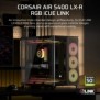 Corsair AIR 5400 LX-R RGB iCUE LINK, Midi Tower, PC, Noir, ATX, EATX, micro ATX, Mini-ITX, Acier, Verre trempé, Gaming