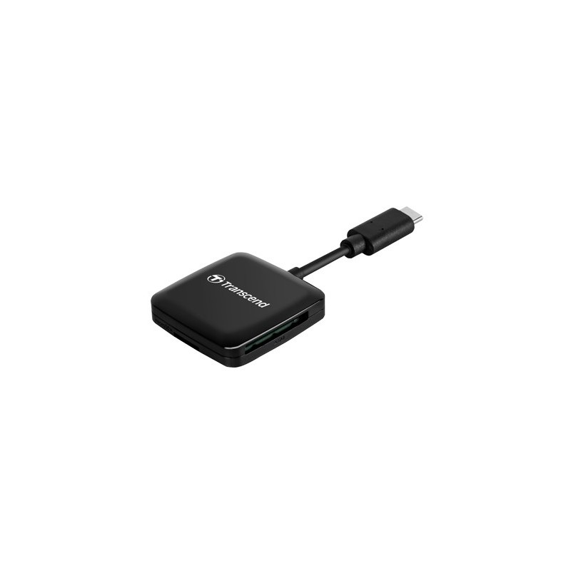Transcend RDC3, MicroSDHC, MicroSDXC, SDHC, SDXC, Noir, CEFCCBSMIKCRCMEAC, USB 3.2 Gen 1 3.1 Gen 1 Type-C, 115 mm, 30 mm