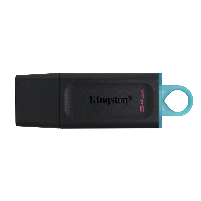 Kingston DataTraveler Exodia - Clé USB 3.2, 64 Go, USB Type-A, 3.2 Gen 1 3.1 Gen 1, Casquette, 11 g, Noir, Turquoise