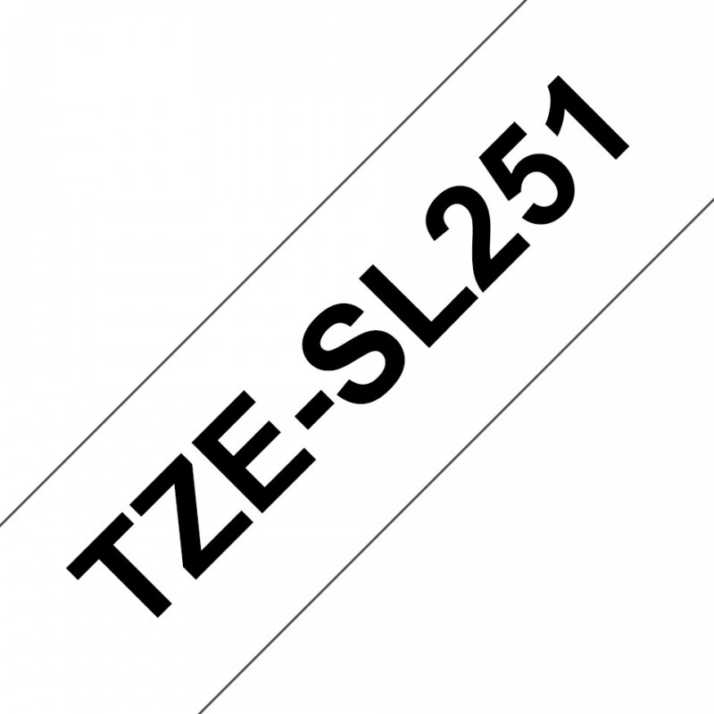 Brother TZESL251, Noir sur blanc, Chine, 5 année, Brother, PTE500, PTE550W, PTE800W, PTP750WVP, PTP900, PTP900W, PTP950NW P-touch EDGE, 2,4 cm