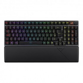 ASUS ROG Strix Scope II 96 RX Wireless, 96%, Avec fil &sans fil, USB + RF Wireless + Bluetooth, Interrupteur à clé optique, LED RGB, Noir