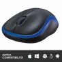 Logitech M185, Ambidextre, Optique, RF sans fil, 1000 DPI, Bleu