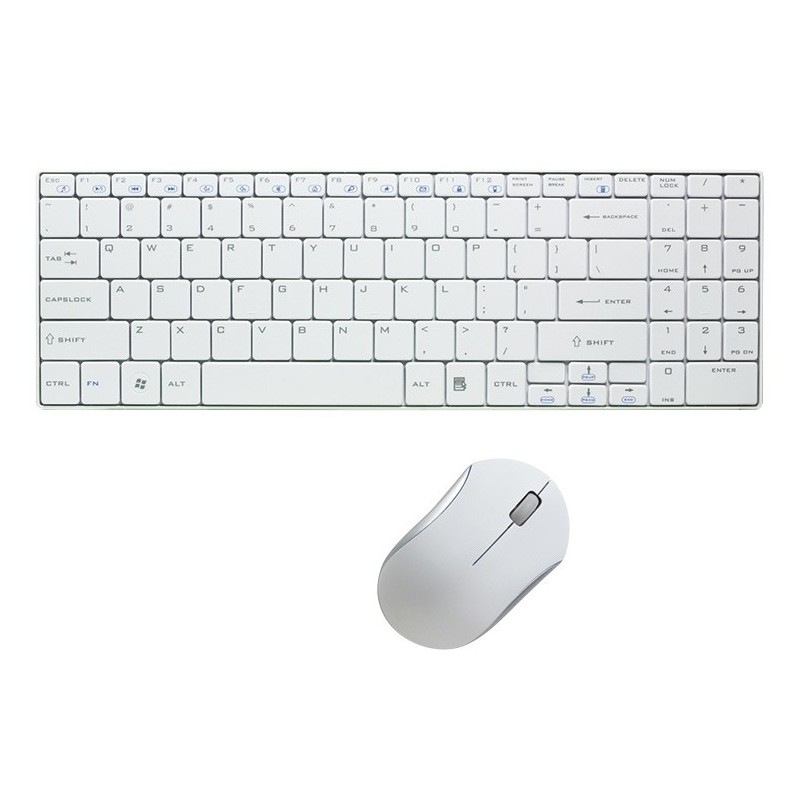 LogiLink ID0109, Taille réelle 100 %, Sans fil, RF sans fil, Blanc, Souris incluse