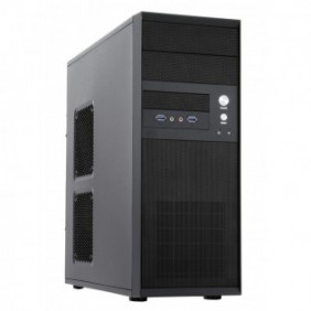 Chieftec CQ-01B-U3-OP, Midi Tower, PC, Noir, ATX, micro ATX, maisonbureau, Haut