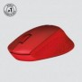 Logitech M330 SILENT PLUS, Droitier, Mécanique, RF sans fil, 1000 DPI, Rouge