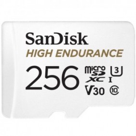 SanDisk High Endurance, 256 Go, MicroSDXC, Classe 10, UHS-I, 100 Mos, 40 Mos