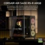 Corsair AIR 5400 RS-R ARGB, Midi Tower, PC, Noir, ATX, EATX, micro ATX, Mini-ITX, Acier, Verre trempé, Gaming