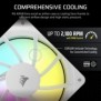 Corsair RS120 ARGB, Ventilateur, 12 cm, 420 trmin, 2100 trmin, 36 dB, 72,8 cfm