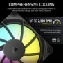 Corsair RS120 ARGB, Ventilateur, 12 cm, 420 trmin, 2100 trmin, 36 dB, 72,8 cfm