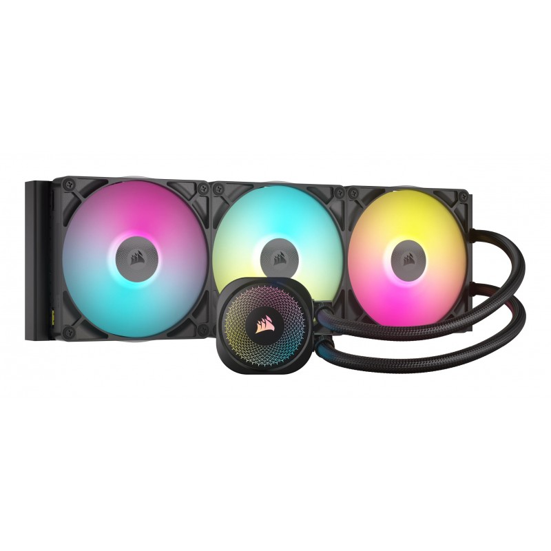 Corsair iCUE LINK TITAN 420 RX RGB, Refroidisseur de liquide tout-en-un, 14 cm, 300 trmin, 1700 trmin, Noir