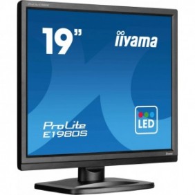 Iiyama ProLite E1980S-B1, 48,3 cm 19", 1280 x 1024 pixels, VGA, LED, 3 ms, Noir