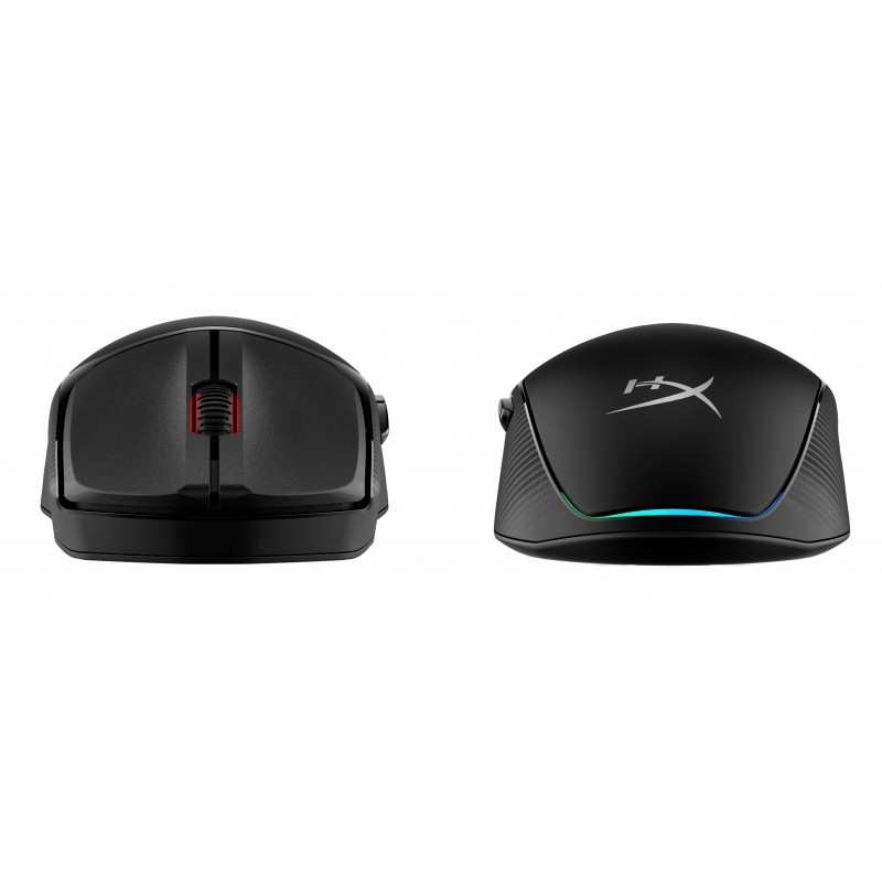 Kingston HyperX Pulsefire Fuse - Souris de jeu sans fil , Ambidextre, Optique, RF sans fil + Bluetooth, 12000 DPI, Noir