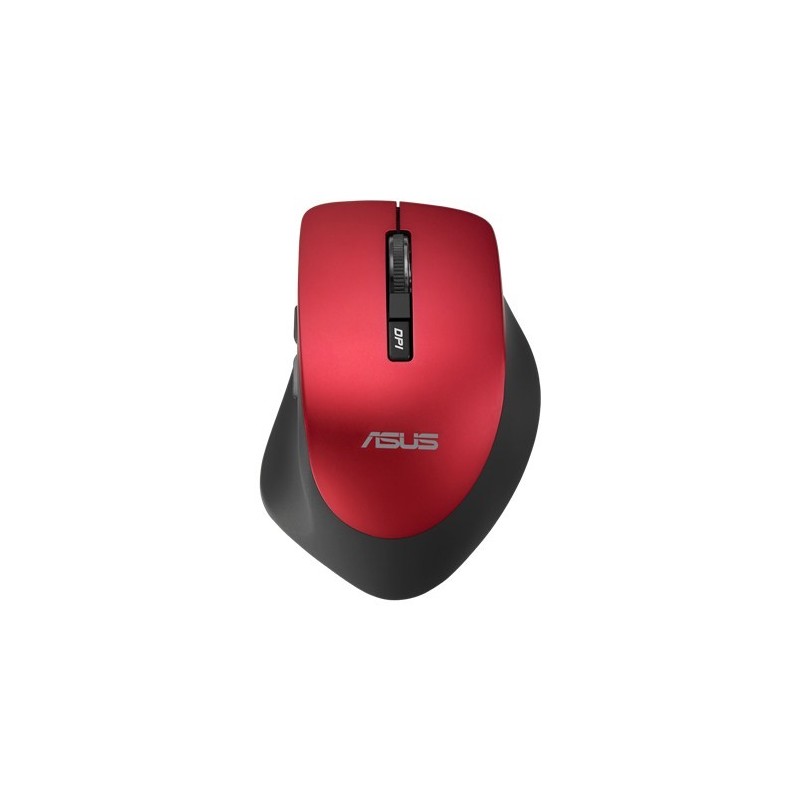 ASUS WT425, Droitier, Optique, RF sans fil, 1600 DPI, Rouge