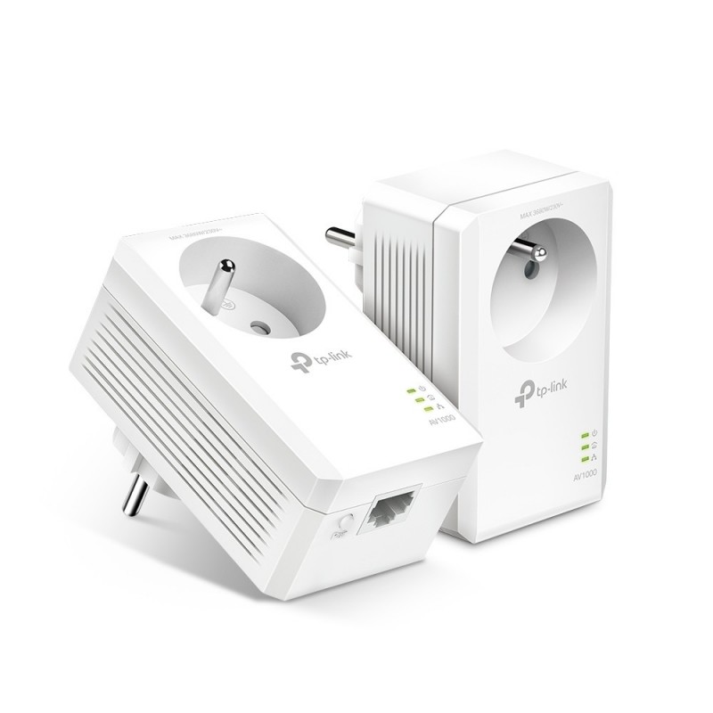 TP-LINK TL-PA7017PKIT, 1000 Mbits, IEEE 1901, IEEE 802.3, IEEE 802.3ab, IEEE 802.3u, Type E, Gigabit Ethernet, 10,100,1000 Mbits, HomePlug AV2