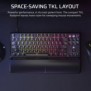 Corsair K70 PRO TKL, Avec fil, USB, Magnetic-mechanical key switch, QWERTY, LED RGB, Noir