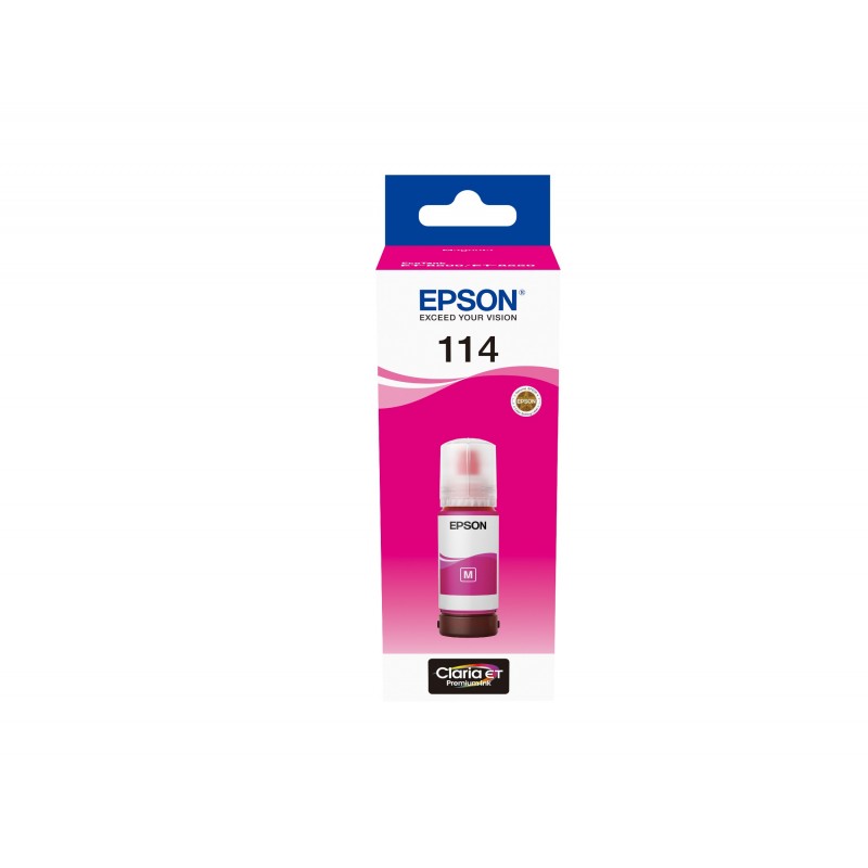 Epson 114 EcoTank, Original, Magenta, Epson, EcoTank ET-8550, EcoTank ET-8500, Rendement standard, 70 ml