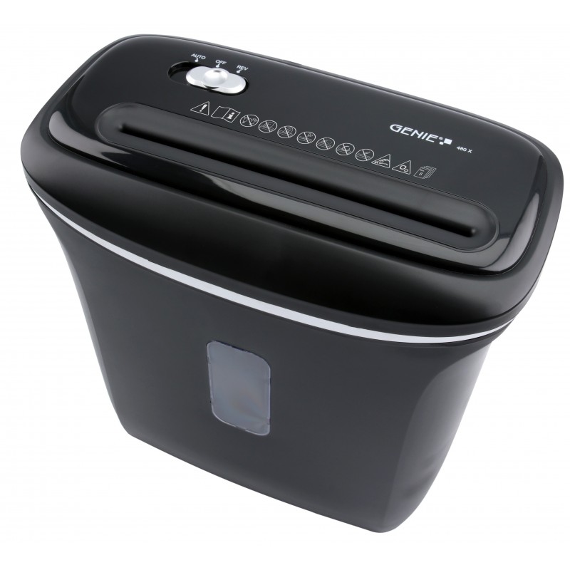 Genie 480 X, Destruction croisée, 4 x 35 mm, 8 feuilles, 72 dB, Noir, 322 mm