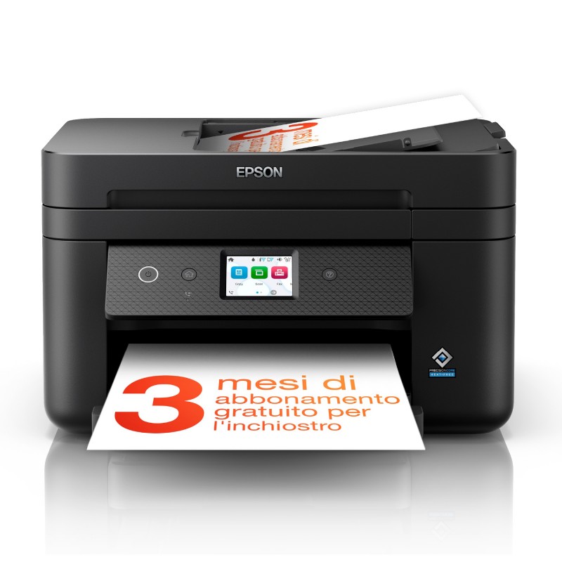 Epson WorkForce WF-2960DWF, Jet d'encre, Impression couleur, 4800 x 1200 DPI, A4, Impression directe, Noir