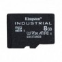 Kingston Carte 8GB microSDHC Industrielle C10 A1 pSLC + adaptateur SD, 8 Go, MicroSDHC, Classe 10, UHS-I, 100 Mos, 80 Mos