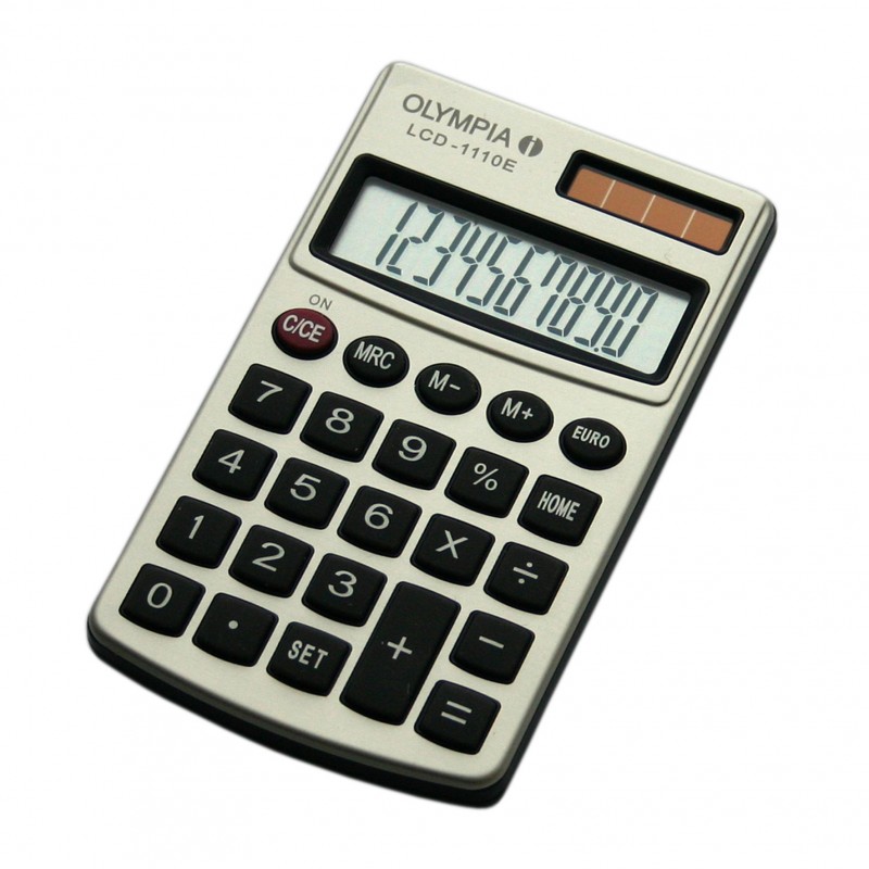 Olympia LCD 1110 E, Poche, Calculatrice basique, 10 chiffres, 1 lignes, Argent