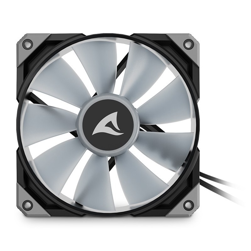 Sharkoon F50, Ventilateur, 12 cm, 600 trmin, 2000 trmin, 132 m³h, Noir, Gris