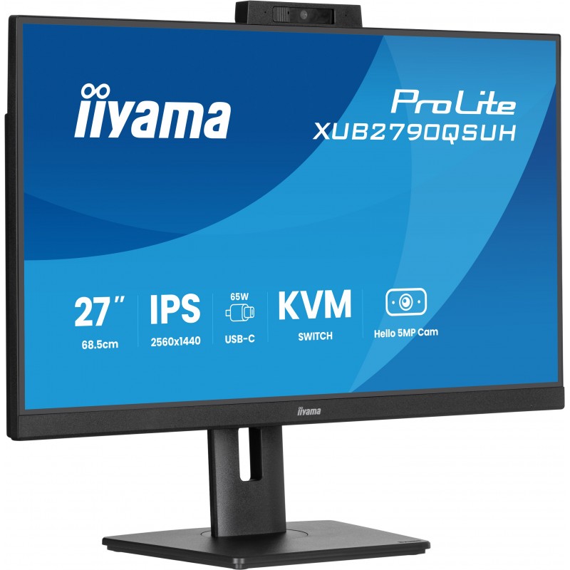 Iiyama ProLite XUB2790QSUH-B2, 68,6 cm 27", 2560 x 1440 pixels, Quad HD, LED, 0,4 ms, Noir