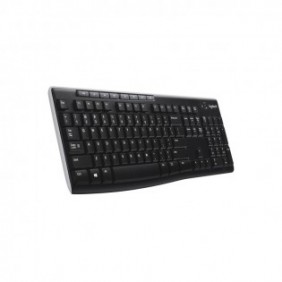 Logitech K270, Taille réelle 100 %, Sans fil, RF sans fil, QWERTZ, Noir