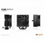 Be Quiet! PURE ROCK 3 Black | Ventirad mono tour, socket Intel et AMD, Refroidisseur d'air, 12 cm, 2000 trmin, 101,2 m³h, Noir