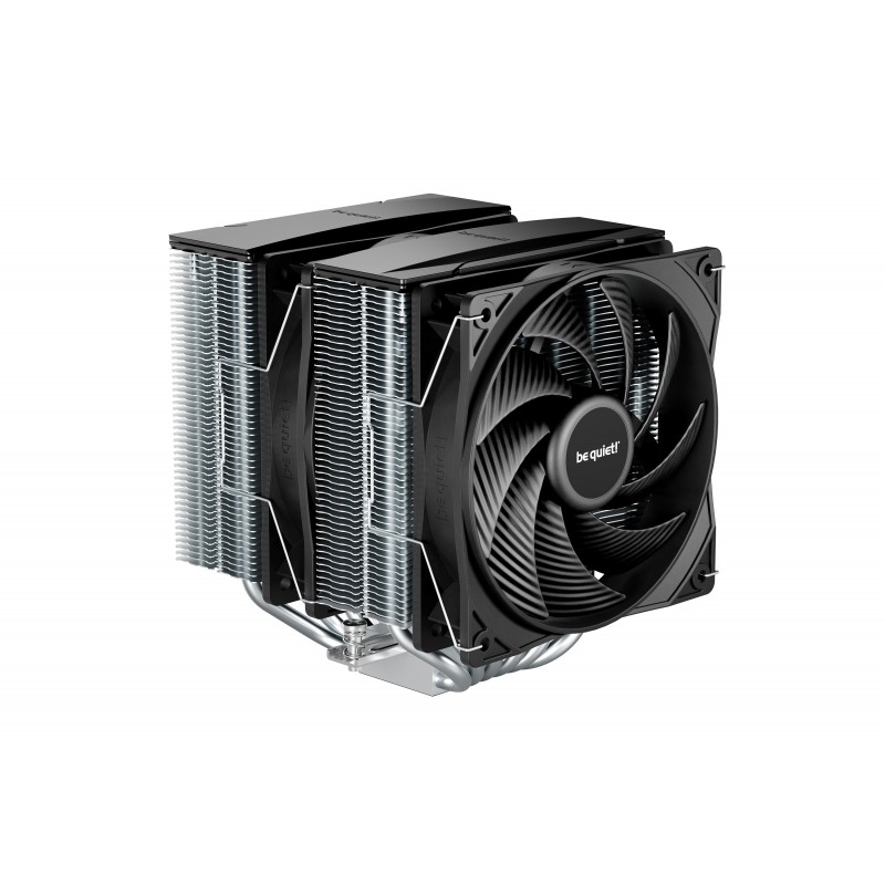 Be Quiet! PURE ROCK PRO 3| Ventirad double tour, socket Intel et AMD, Refroidisseur d'air, 12 cm, 2000 trmin, 101,2 m³h, Argent