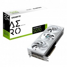 Gigabyte GeForce RTX 5070 AERO OC 12G Carte Graphique - 12 Go GDDR7, 192 bits, PCI-E 5.0, 2625 MHz Core Clock, 3 x DP 2.1a, 1 x HDMI 2.1b, NVIDIA DLSS 4, GV-N5070AERO OC-12GD, GeForce RTX 5070, 12 Go, GDDR7, 192 bit, 7680 x 4320 pixels, PCI Express x16