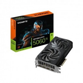 Gigabyte GeForce RTX 5060 Ti WINDFORCE 8G Carte Graphique – 8 Go GDDR7, 128 bits, PCI-E 5.0, 2572 MHz Fréquence du processeur, 3 x DisplayPort, 1 x HDMI, GV-N506TWF2-8GD, GeForce RTX 5060 Ti, 8 Go, GDDR7, 128 bit, 7680 x 4320 pixels, PCI Express x8 5.0