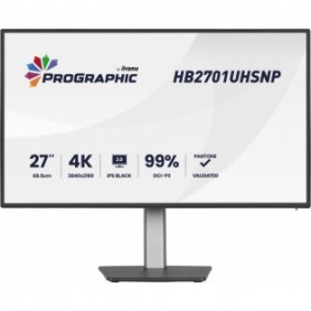 Iiyama PROGRAPHIC HB2701UHSNP-B1, 68,6 cm 27", 3840 x 2160 pixels, 4K Ultra HD, LCD, 4 ms, Noir