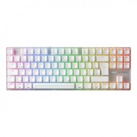 Cherry MX 8.2 Pro TMR Wireless, Avec fil &sans fil, USB + RF Wireless + Bluetooth, Magnetic-mechanical key switch, QWERTZ, LED RGB, Argent, Blanc