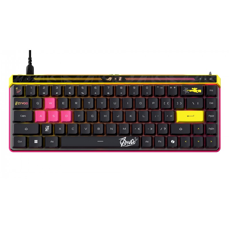 ASUS ROG Falchion Ace HFX ZywOo Edition, Avec fil, USB, Magnetic-mechanical key switch, QWERTY, LED RGB, Noir