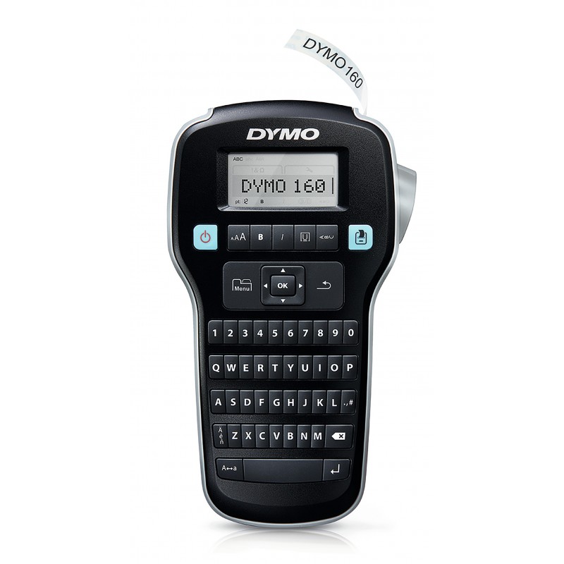 Dymo LabelManager ™ 160 AZERTY, AZERTY, D1, Transfert thermique, 180 x 180 DPI, 12 mmsec, AAA