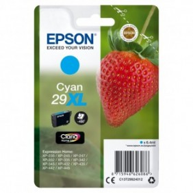 Epson Strawberry Cartouche "Fraise" 29XL - Encre Claria Home C, Rendement élevé , Cyan, 6,4 ml, 1 pièce, 450 pages