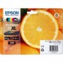 Epson Oranges Multipack 5-colours 33XL Claria Premium Ink, Rendement élevé , Noir, Photo noire, Cyan, Magenta, Jaune, Encre à pigments, Encre à colorant, 12,2 ml, 8,9 ml