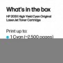 HP 203X cartouche de toner LaserJet grande capacité cyan authentique, 2500 pages, Cyan, 1 pièce