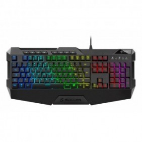 Sharkoon SKILLER SGK4, Avec fil, USB, Clavier à membrane, QWERTZ, LED RGB, Noir