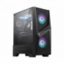 MSI MAG FORGE 100R, Midi Tower, PC, Noir, Transparent, ATX, micro ATX, Mini-ITX, Verre trempé, Jouer