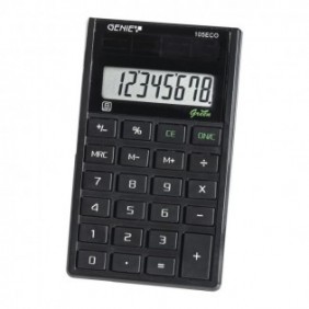 Genie 105 ECO, Poche, Calculatrice basique, 8 chiffres, Solaire, Noir