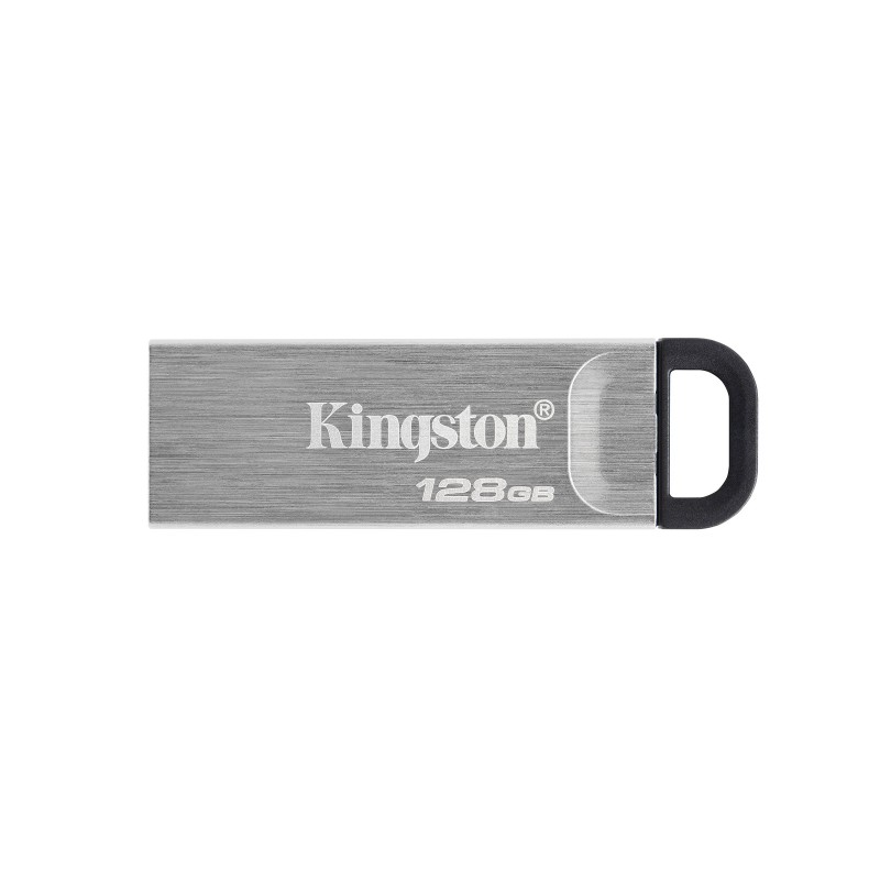 Kingston DataTraveler Clé USB Kyson 128 Go, 128 Go, USB Type-A, 3.2 Gen 1 3.1 Gen 1, 200 Mos, Sans capuchon, Argent