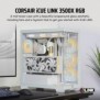Corsair iCUE LINK 3500X RGB, Midi Tower, PC, Blanc, EATX, Acier, Verre trempé, Jouer