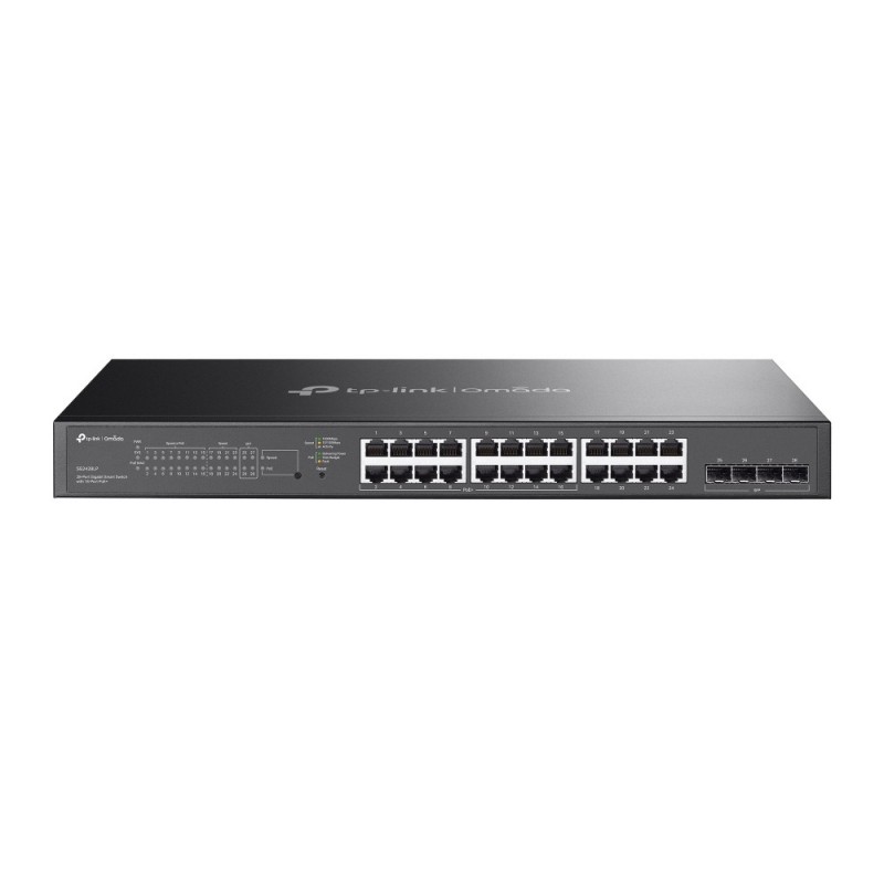 TP-LINK Omada SG2428LP, Géré, L2L2+, Gigabit Ethernet 101001000, Connexion Ethernet, supportant l'alimentation via ce port , Grille de montage