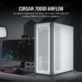 Corsair 7000D AIRFLOW, Full Tower, PC, Blanc, ATX, micro ATX, Mini-ITX, Gaming, 19 cm